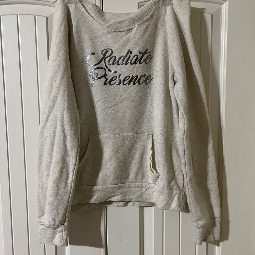 Radiate Presence Off the Shoulder Sweatshirt - Size Unknown